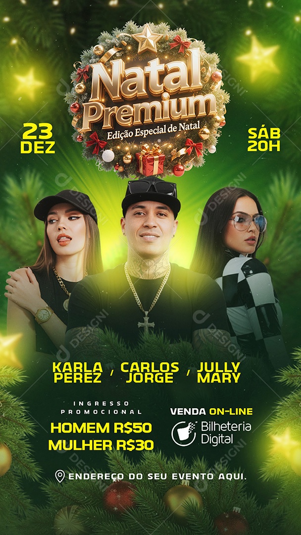 Story Flyer Natal Premium Social Media PSD Editável