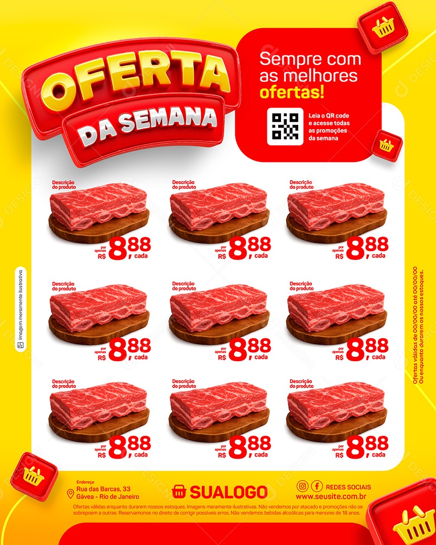 Oferta da Semana Sempre ComAs Melhores Ofertas Social Media PSD Editável