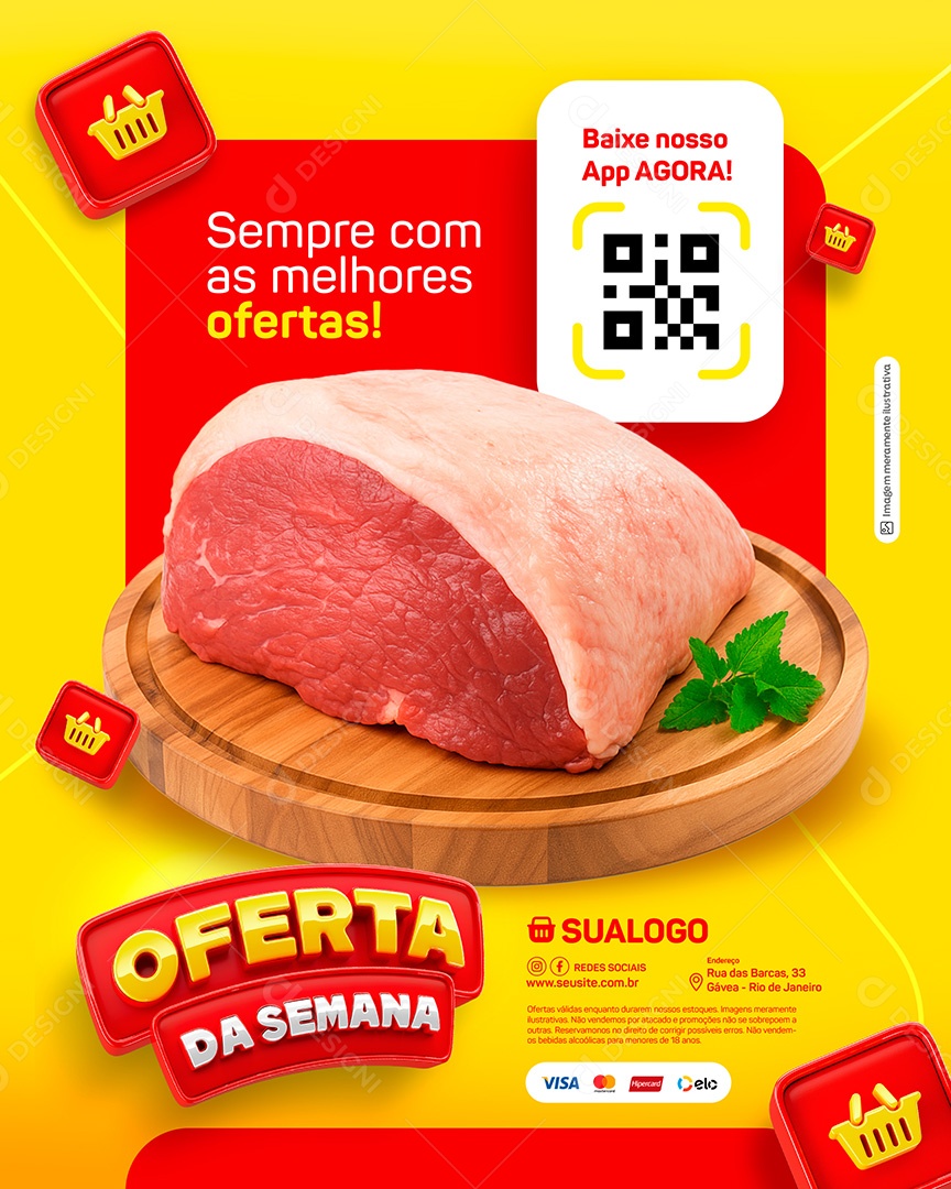 Oferta da Semana Sempre Com As Melhores Ofertas Social Media PSD Editável
