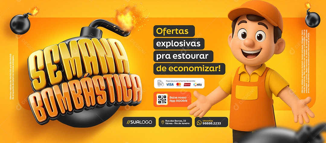 Banner Semana Bombática Social Media PSD Editável