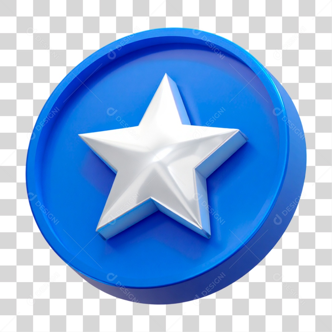 Ícone 3D Estrela PNG Transparente