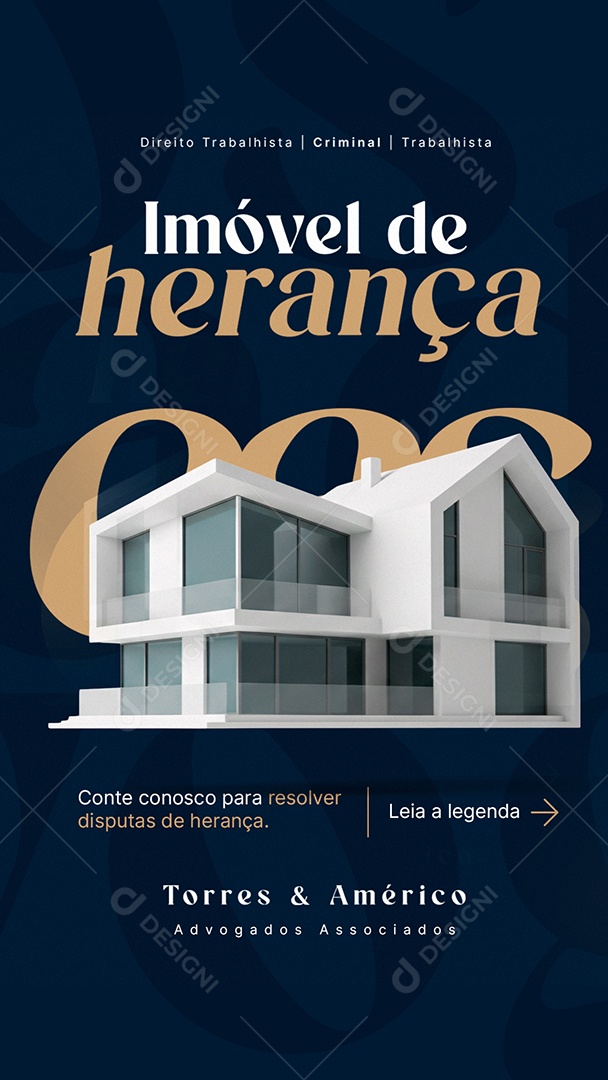 Story Advogado Imóvel de Herança Social Media PSD Editável