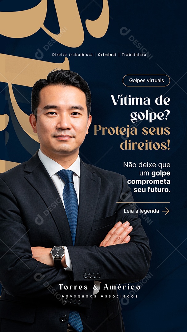Story Advogado Vítima de Golpe Social Media PSD Editável