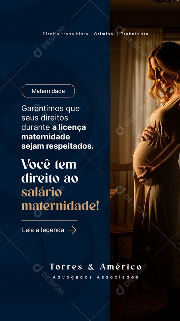 Story Advogado Maternidade Você Tem Direito Social Media PSD Editável