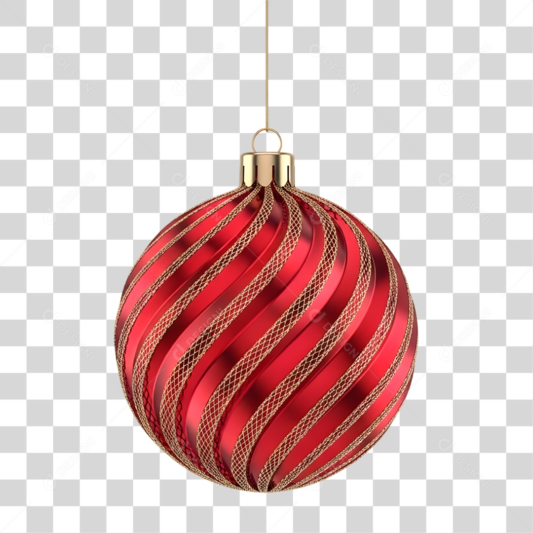 Bola de Natal Decoração PNG Transparente