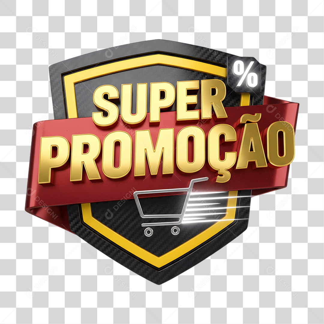 Selo 3D Super Promoção PNG Transparente