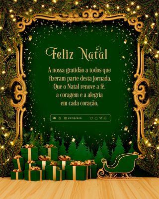 Feliz Natal 25 de Dezembro Social Media PSD Editável