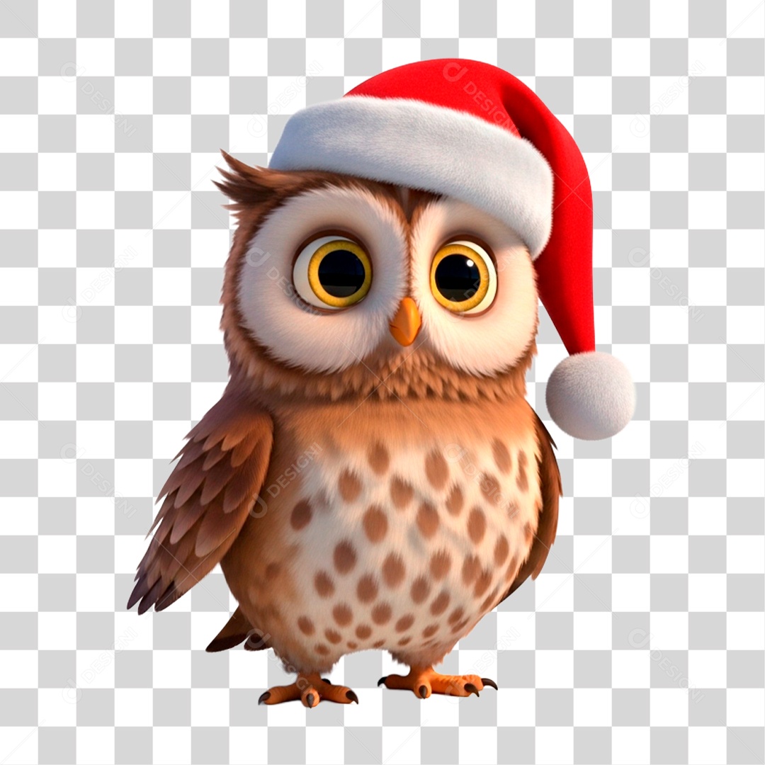 Coruja de Gorro PNG Transparente