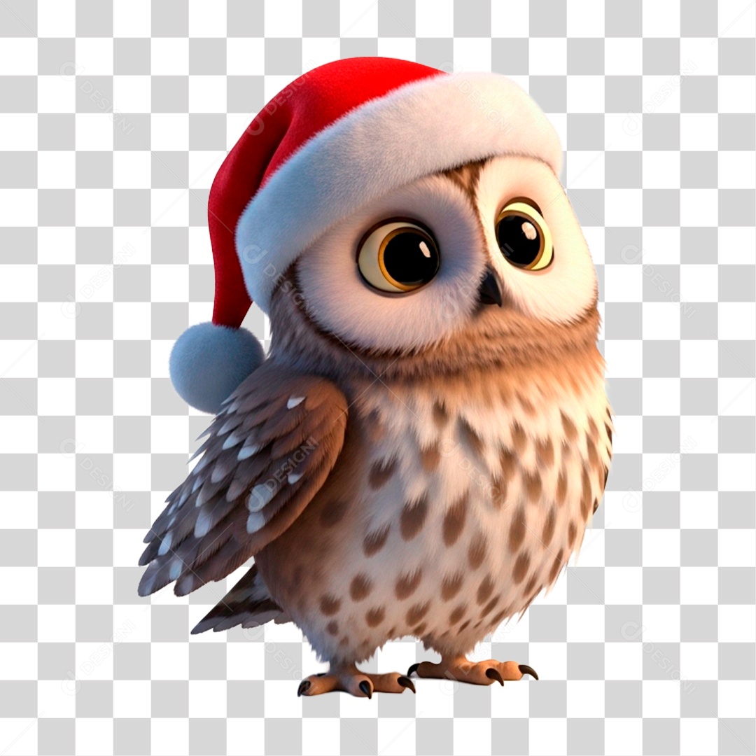 Coruja de Gorro PNG Transparente