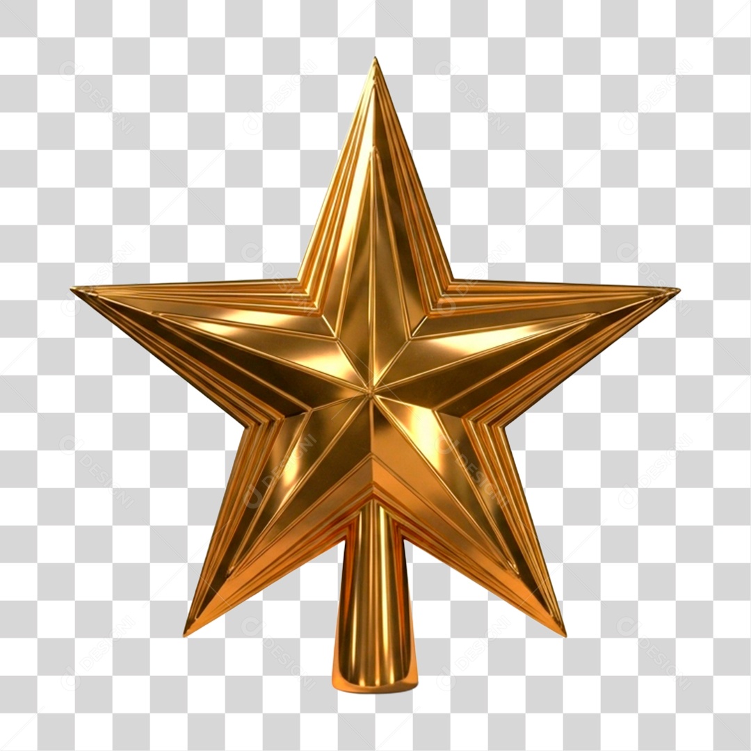 Estrela Dourada PNG Transparente