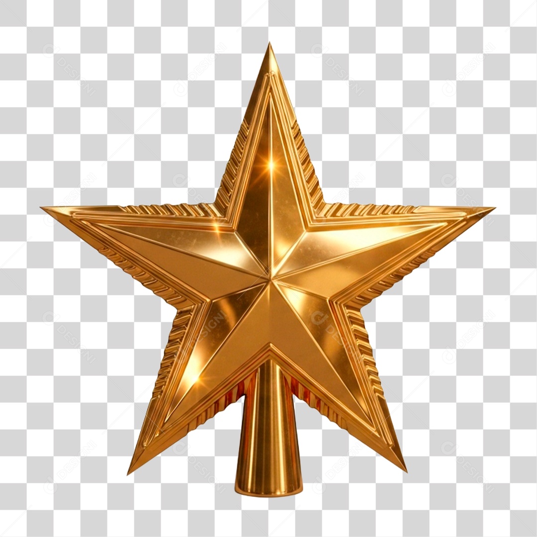 Estrela Dourada PNG Transparente