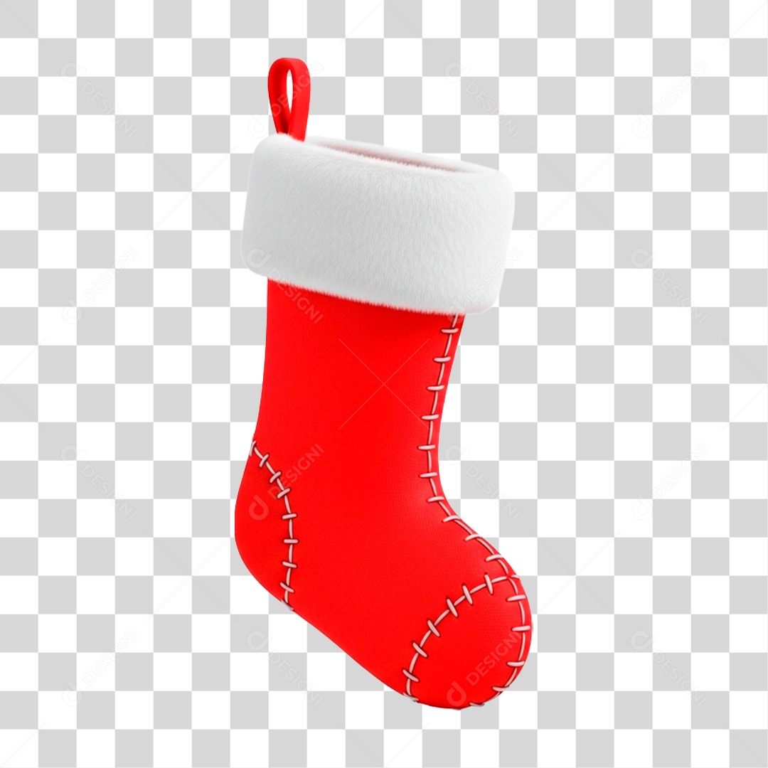 Meia de Natal PNG Transparente