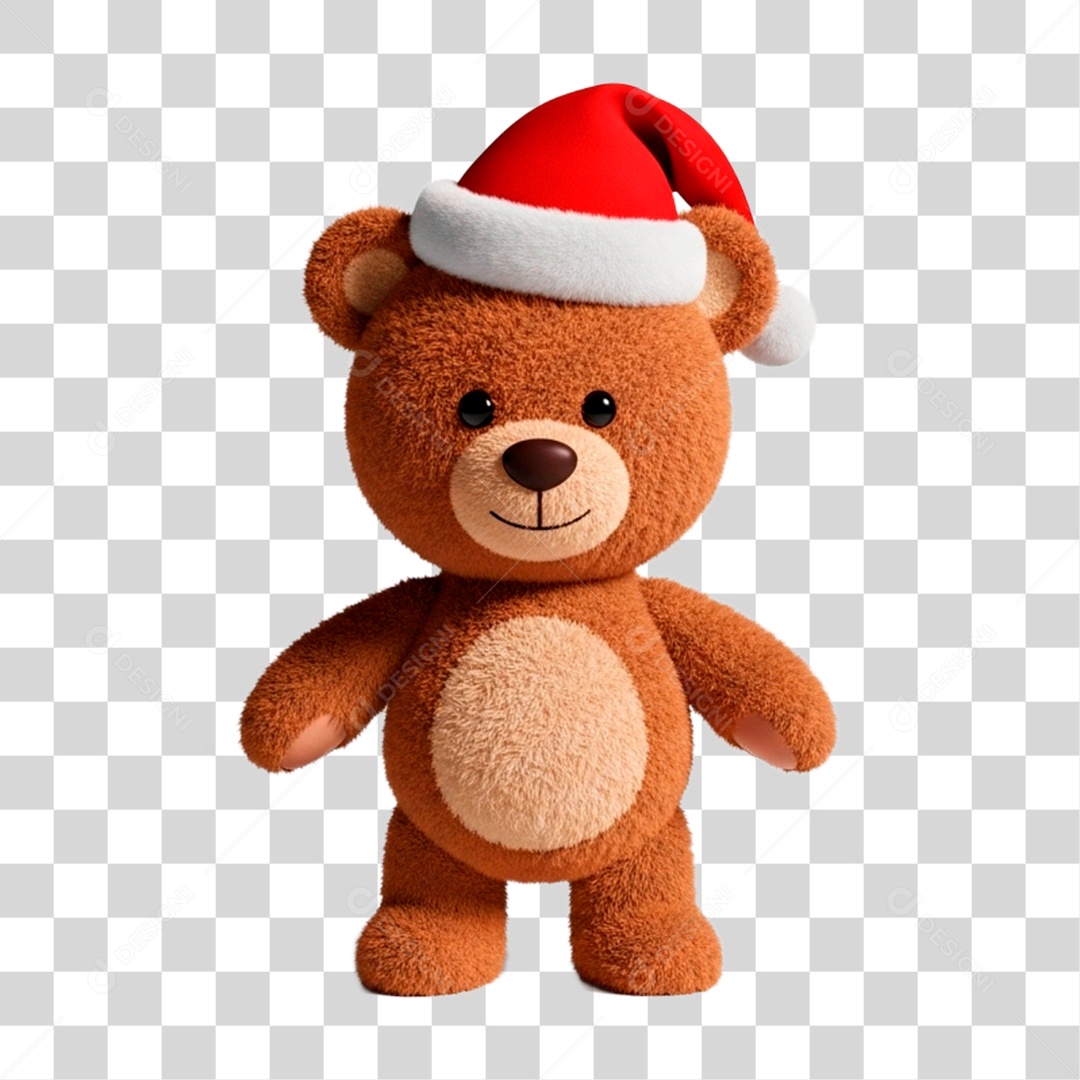 Urso de Pelúcia com Gorro PNG Transparente