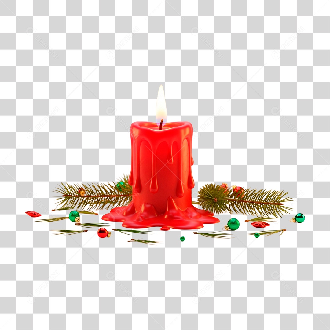 Vela Acessa PNG Transparente