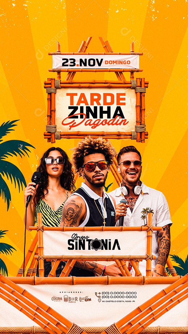 Story Flyer Próximos Shows Tardezinha Pagodin Social Media PSD Editável