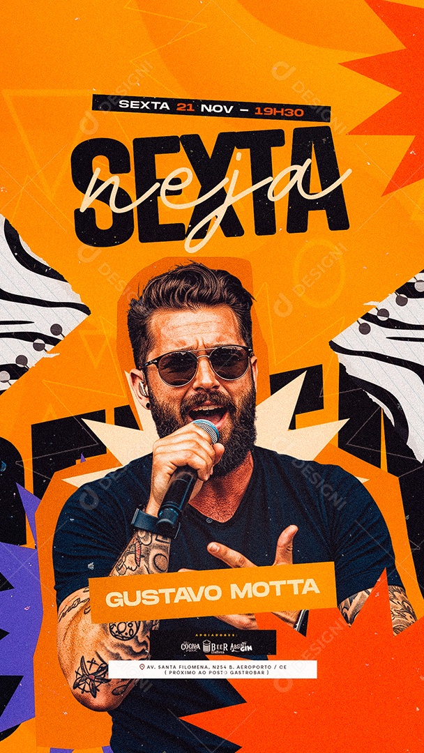 Story Flyer Próximos Shows Sextaneja Social Media PSD Editável