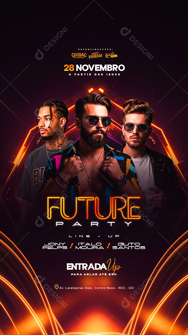 Story Flyer Próximos Shows Future Party Social Media PSD Editável