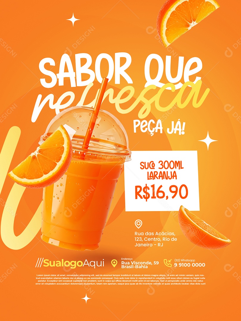 Sucolaria Sabor Que Refresca Peça Já Social Media PSD Editável