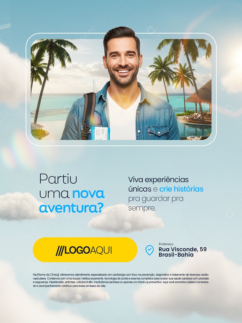 Turismo Partiu Uma Nova Aventura Social Media PSD Editável
