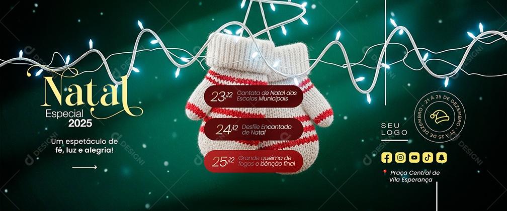 Carrossel Feliz Natal 25 de Dezembro Natal Especial Social Media PSD Editável