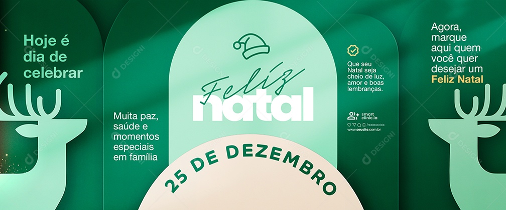 Carrossel Feliz Natal 25 de Dezembro Hoje é Dua de Celebrar Social Media PSD Editável