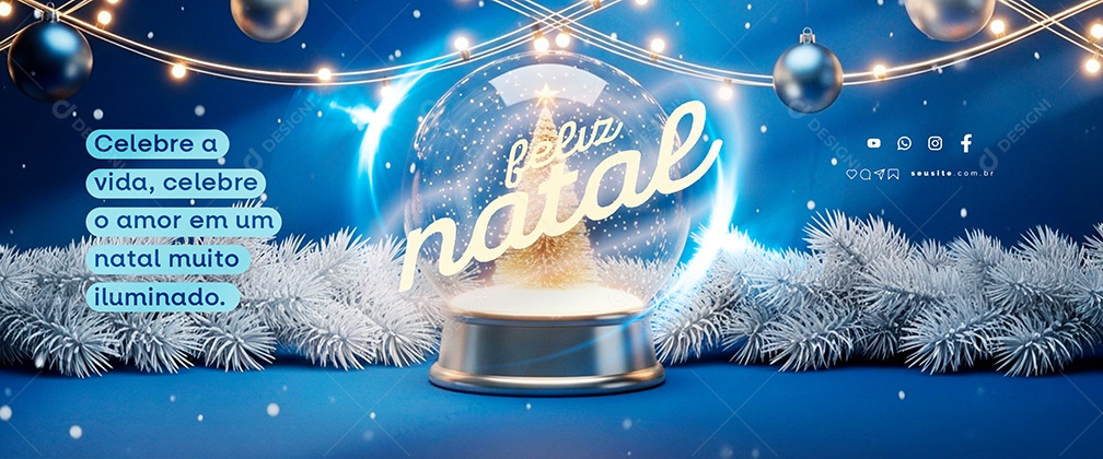 Carrossel Feliz Natal 25 de Dezembro Social Media PSD Editável