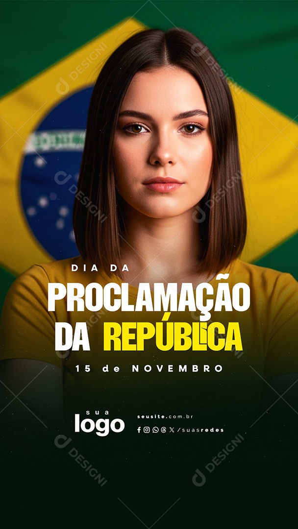 Story Dia da Proclamação da República 15 de Novembro Social Media PSD Editável