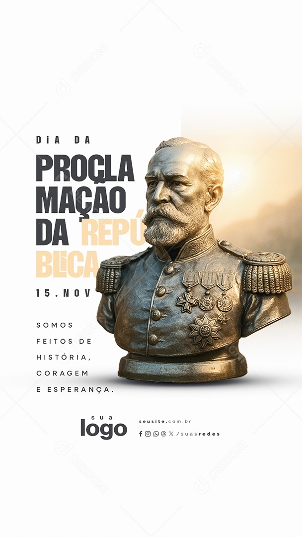 Story Dia da Proclamação da República 15 de Novembro Social Media PSD Editável