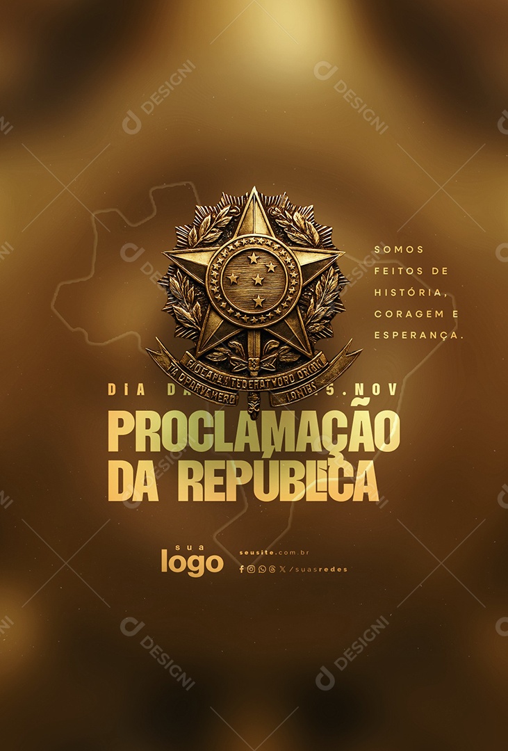 Story Dia da Proclamação da República 15 de Novembro Social Media PSD Editável