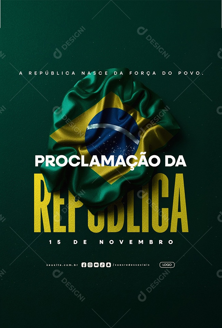 Story Dia da Proclamação da República 15 de Novembro Social Media PSD Editável