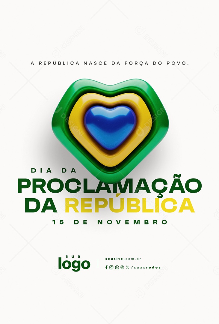 Story Dia da Proclamação da República 15 de Novembro Social Media PSD Editável