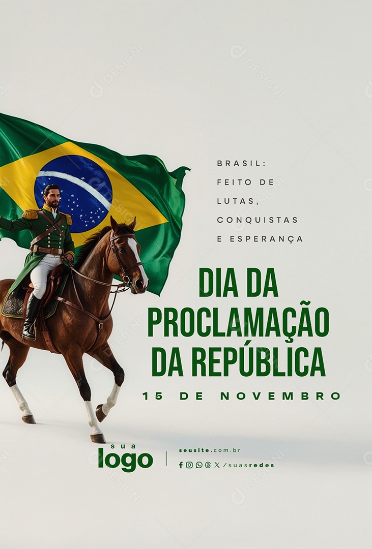 Story Dia da Proclamação da República 15 de Novembro Social Media PSD Editável