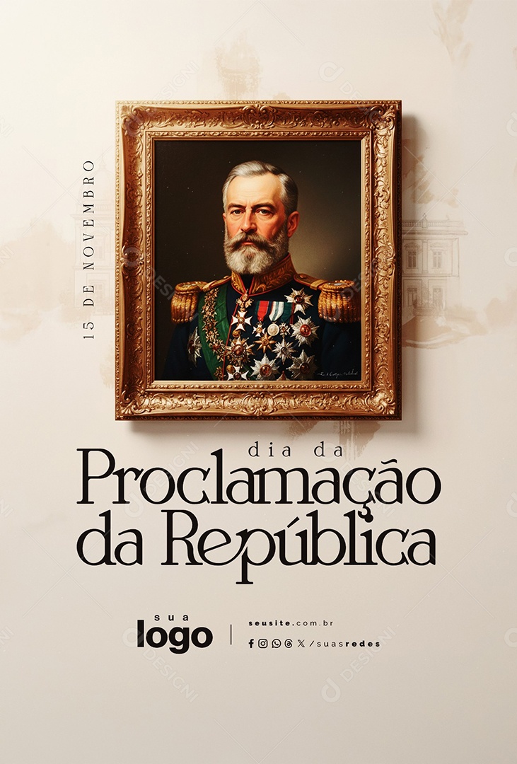 Story Dia da Proclamação da República 15 de Novembro Social Media PSD Editável