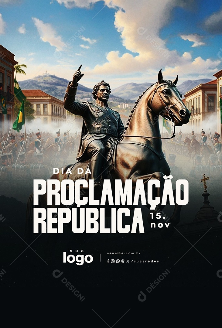 Story Dia da Proclamação da República 15 de Novembro Social Media PSD Editável