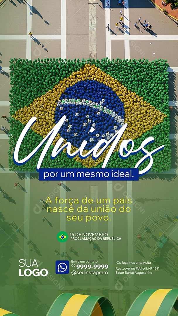 Story Dia da Proclamação da República 15 de Novembro Social Media PSD Editável