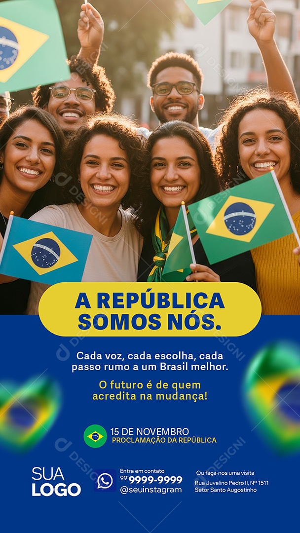 Story Dia da Proclamação da República 15 de Novembro A República Somos Nós Social Media PSD Editável