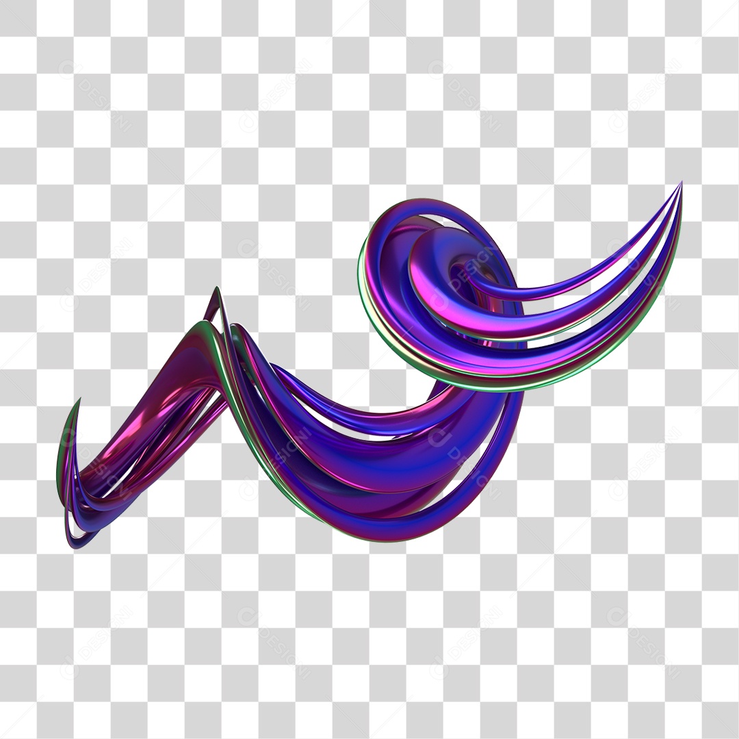 Forma Abstrata e Fluida Cores PNG Transparente