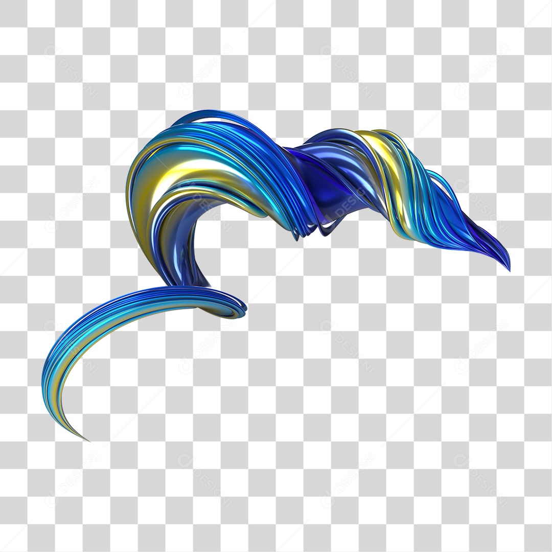 Forma Abstrata e Fluida Cores PNG Transparente