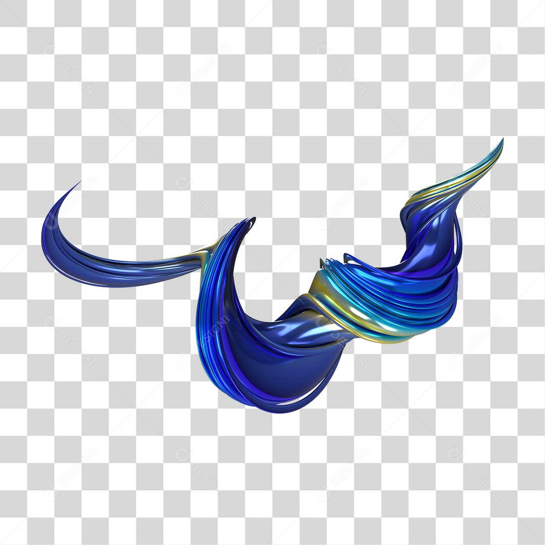 Forma Abstrata e Fluida Cores PNG Transparente