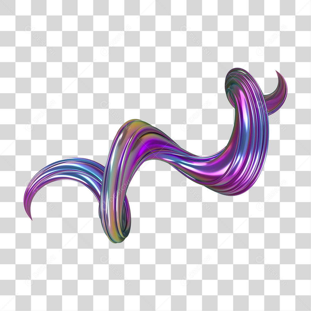 Forma Abstrata e Fluida Cores PNG Transparente