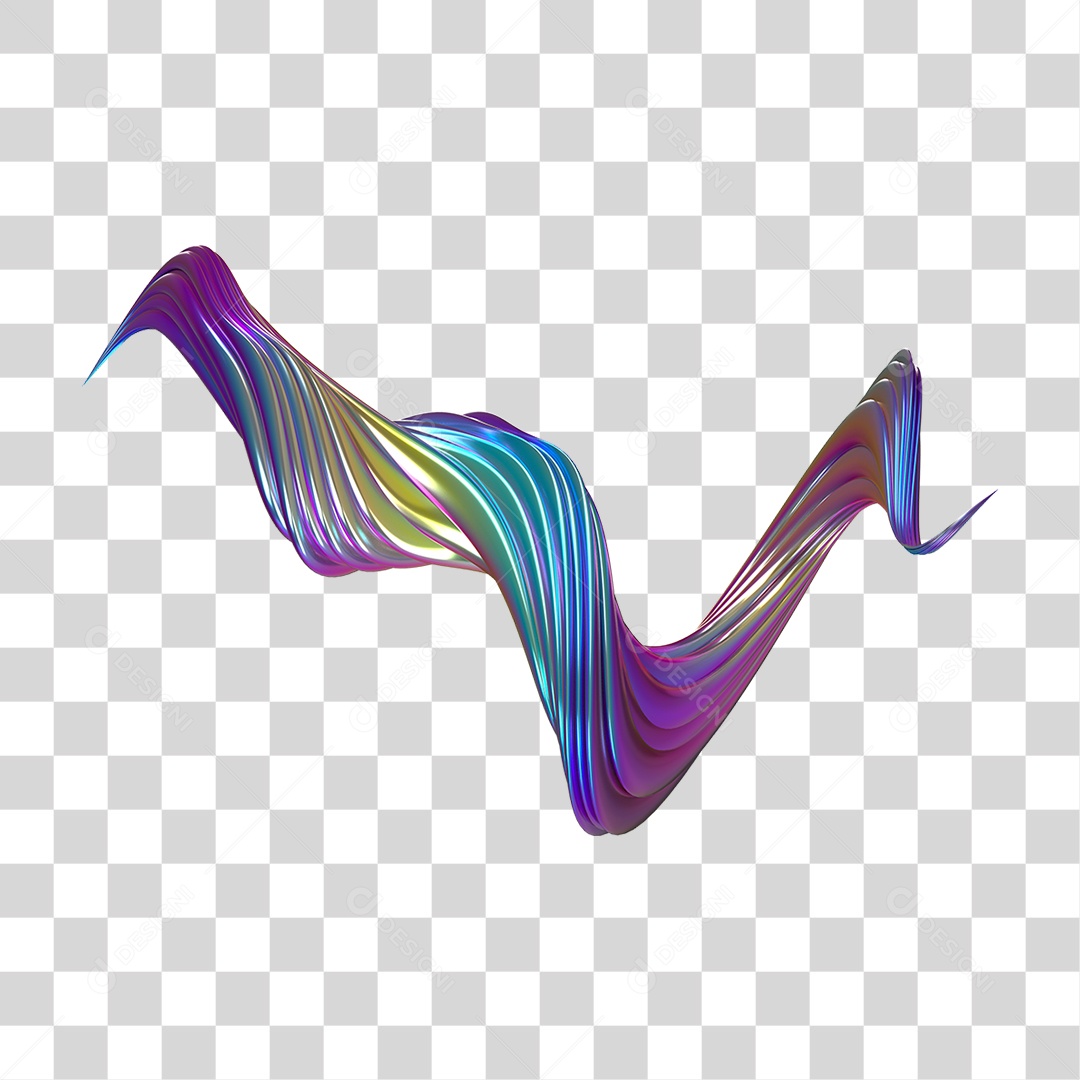 Forma Abstrata e Fluida Cores PNG Transparente