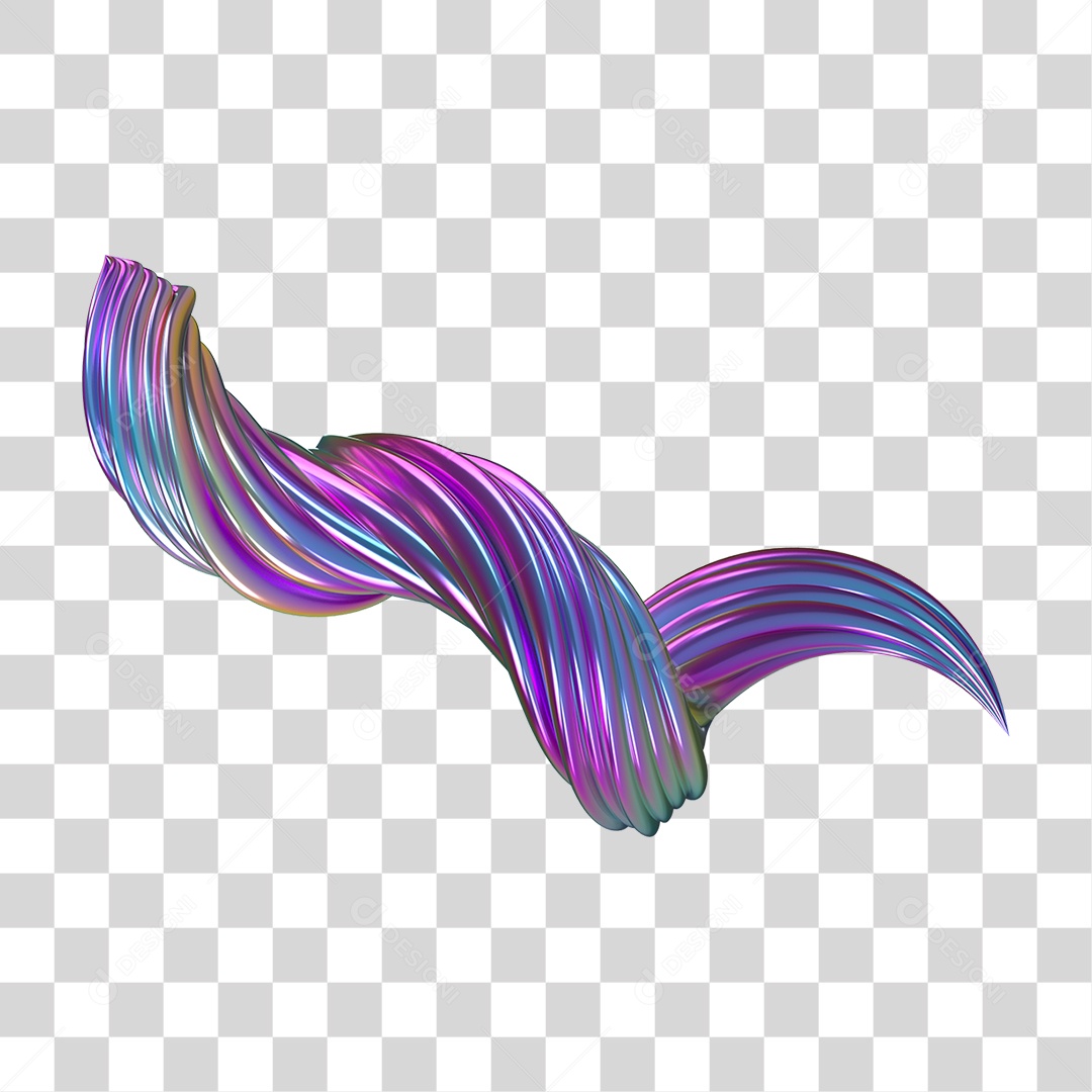 Forma Abstrata e Fluida Cores PNG Transparente