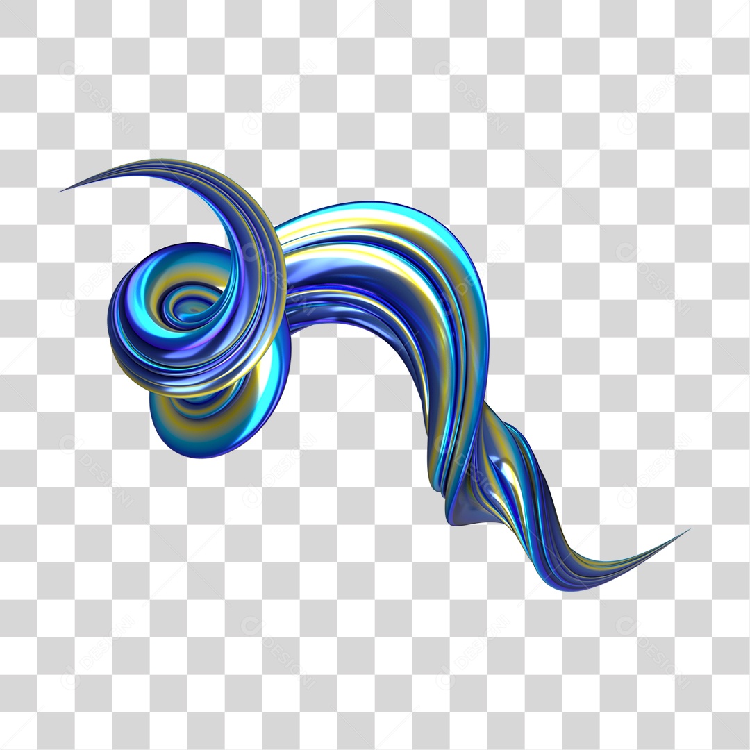 Forma Abstrata e Fluida Cores PNG Transparente