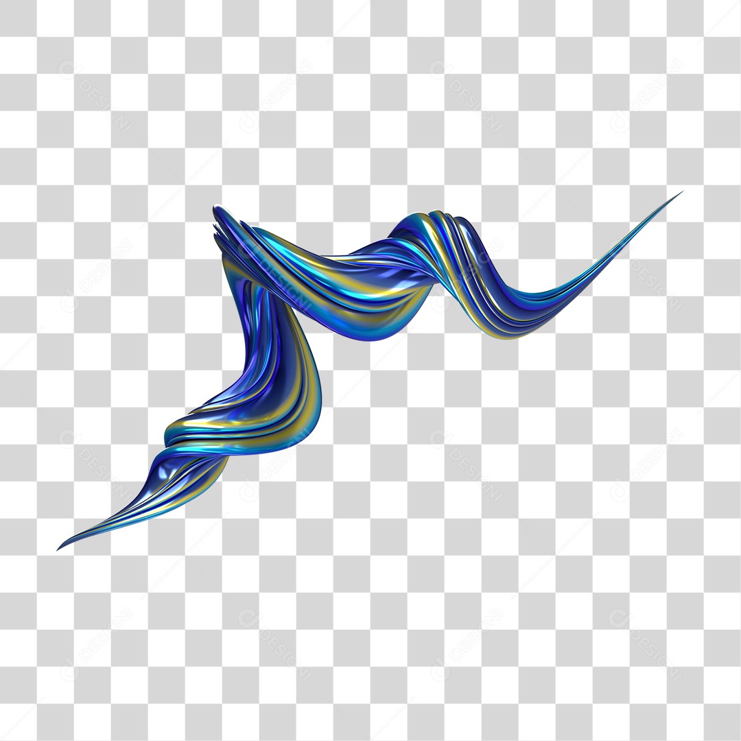 Forma Abstrata e Fluida Cores PNG Transparente