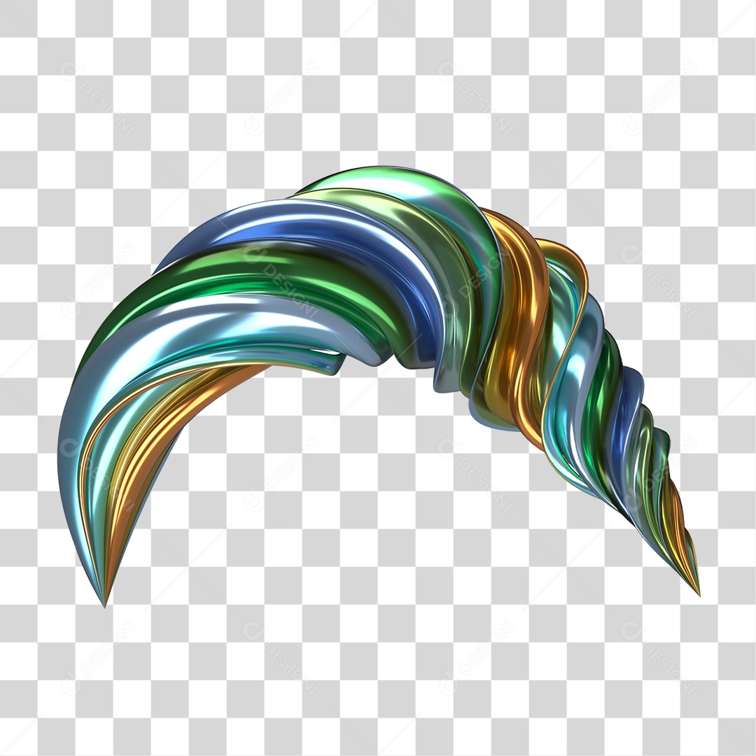 Forma Abstrata e Fluida Cores PNG Transparente