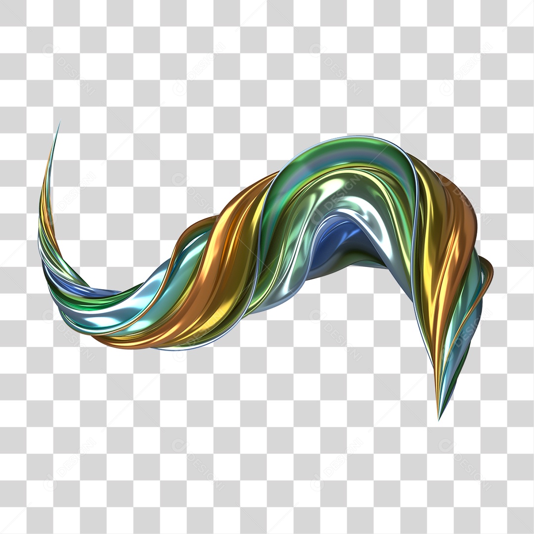 Forma Abstrata e Fluida Cores PNG Transparente