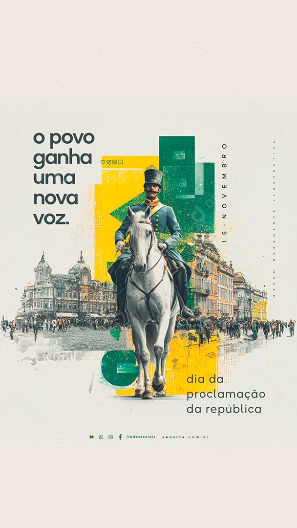 Story Dia da Proclamação da República 15 de Novembro Social Media PSD Editável