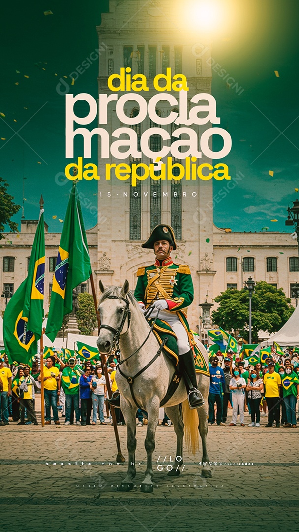 Story Dia da Proclamação da República 15 de Novembro Social Media PSD Editável