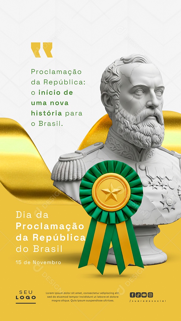 Story Dia da Proclamação da República 15 de Novembro Social Media PSD Editável