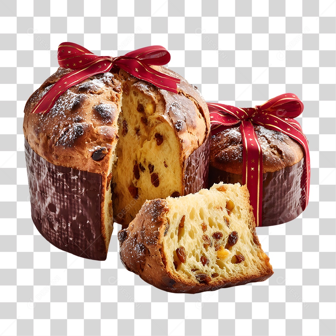 Panetone de Natal PNG Transparente